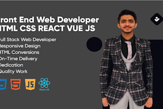 do frontend backend of your website using next js  react js html css