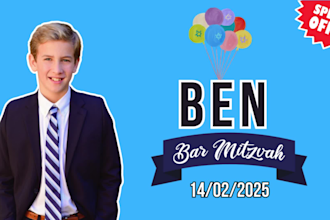 stunning bar mitzvah, bat mitzvah montage, photo slideshow
