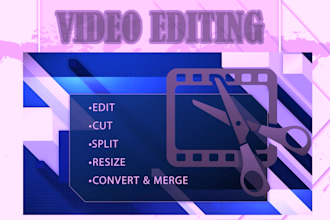 edit, cut, compress, split, convert, crop, merge or combine video