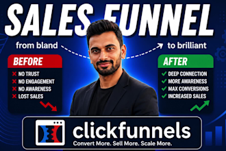 be clickfunnels expert for sales funnel strategy and design