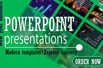 create modern  powerpoint  presentation, pitch deck, google slides