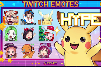 create and animate chibi twitch emotes, for your stream