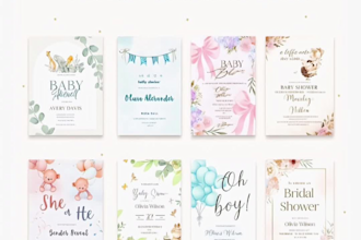 design invitation cards for wedding, birthday, and parties