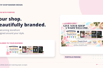 design an etsy shop banner and mini banner