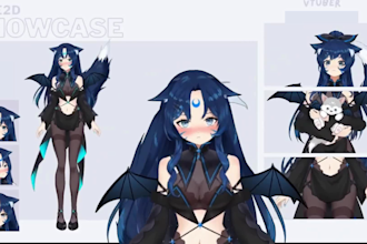 draw and model 2d vtuber model, 3d vtuber , v tuber, vtuber rigging male vtuber