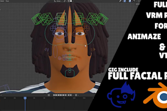 rig your vrm model in blender for animaze, wonderdynamic