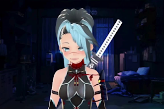 do live 3d,2d chibi anime vtuber character avater model, pngtuber mmd arkit