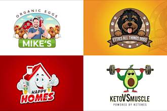 do sketch expert and custom cartoon logo design illustraions