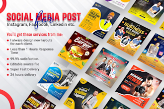 design social media posts, instagram post, facebook post