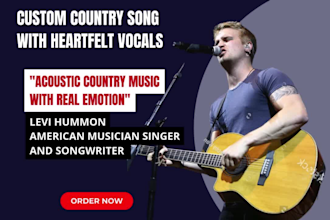 write and sing a heartfelt custom country song for you