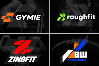 do abstract fitness ,gym, warrior, sports, health, athletic, monogram 3d logo