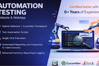 perform automation testing for your website or web application