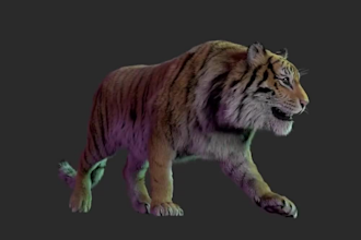 do cgi 3d animal model, vfx animation, 3d animal animation, character rigging