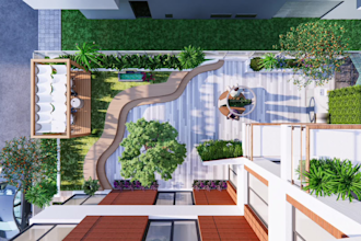 design your 3d landscape, patio, garden, pool, and outdoor spaces with render