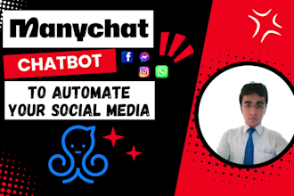build a manychat chatbot to automate your social media