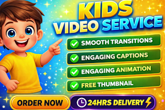 produce pixar animation, cocomelon style, nursery rhymes, kids learning videos