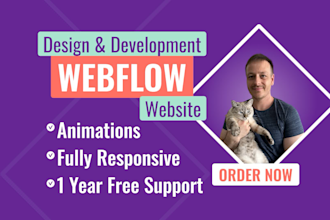 be your webflow expert, design or develop webflow website