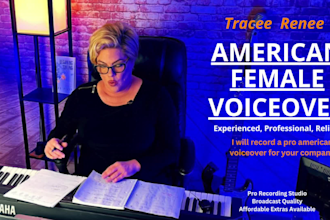 record a pro american voiceover for your company