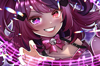 draw anime pfp, vtuber, oc or fanart illustration