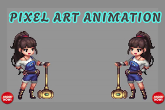 create professional pixel art sprite sheet animation nsfw pixel art animation