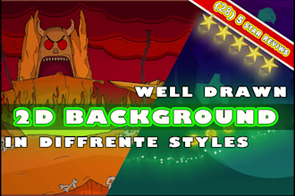 create 2d environment concept  background and tileset