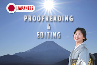 proofread and edit writing as a native japanese speaker