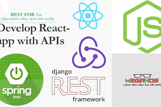 develop web apps in react js, vue js and django