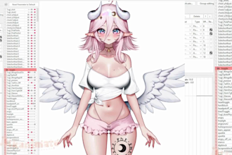 draw and design 2d vtuber, live2d rigging, live2d character, vtuber design