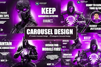 design instagram carousel posts and linkedin carousel design