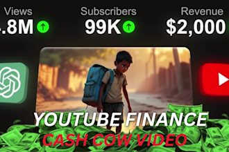 create high quality crypto and finance cash cow youtube videos