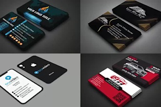 create unique 2 sided business card in 6 hours