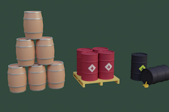 create low poly 3d  models