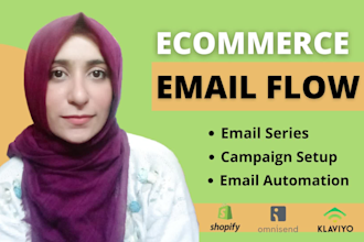 setup shopify email marketing flows in omnisend klaviyo
