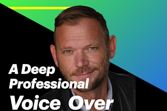 record a deep professional voiceover