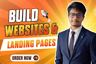 create landing page, wordpress website development, and responsive web design