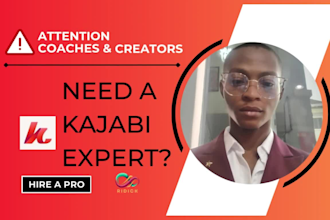 kajabi website design funnel landing page online course virtual assistant expert