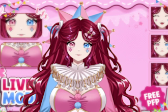 create a live2d vtuber anime model ready for vtube studio