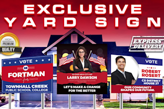create real estate yard signs, solar, property, realtor sign in 24 hrs