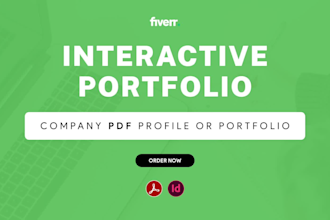 design interactive portfolio profile for your company on PDF