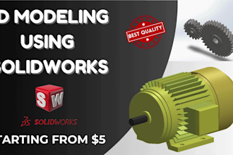 design professional 3d mechanical parts in solidworks