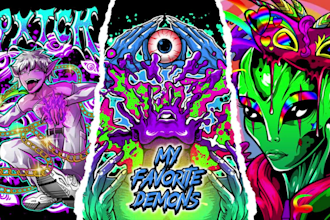 do amazing psychedelic art trippy stoner weed illustration