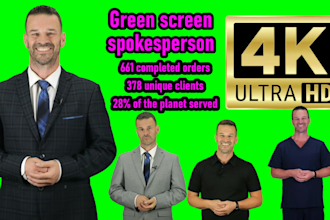 produce a ugc greenscreen male spokesperson video