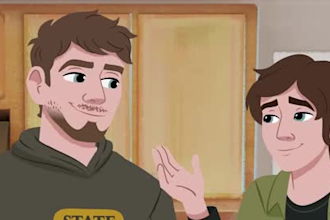 do 2d cartoon animation, 2d anime animation video, 2d short film, 2d music video