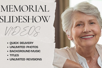 create memorial video funeral photo tribute slideshow