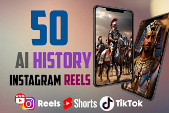 create faceless ai history youtube short and instagram reels