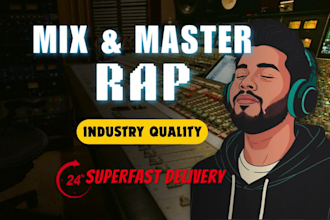 mix and master rap songs with pro studio quality