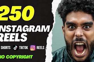 create 250 engaging instagram reels and viral youtube shorts