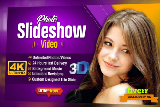 create slideshow dynamic photo slideshow promo video up to 1000 photos