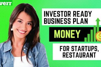 be a business plan writer for startups, investor ready, restaurant, sba loan