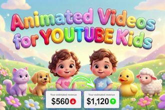 make viral 2d, 3d animation videos for kids learning for youtube